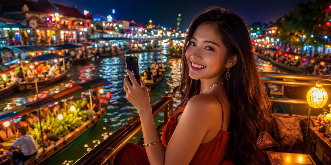 Người dùng tại Hà Nội truy cập ffws trên điện thoại di động vào buổi tối